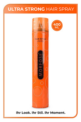 Morfose Ultra Strong Haarspray 400 ml   Extra starker Halt   Orange   Hair Spray