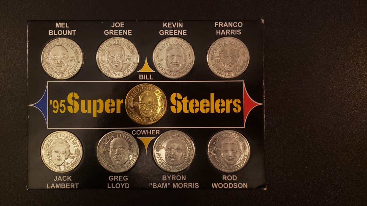1995 Super Steelers Pittsburgh Giant Eagle Complete Set of 9 Coins