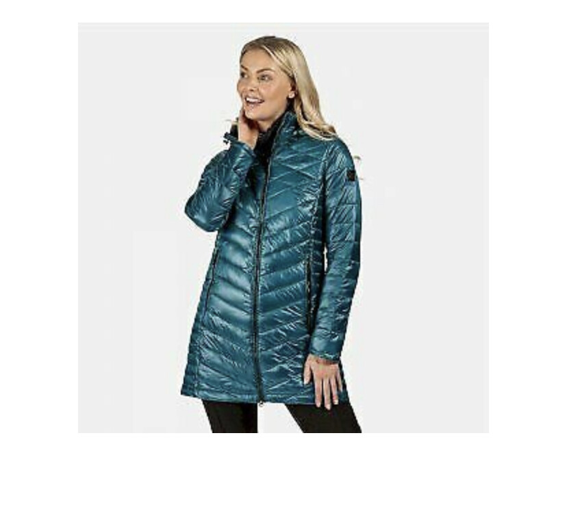 BNWT Women's Regatta Andell 11 Longline Jacket Size 10 -Sea Blue