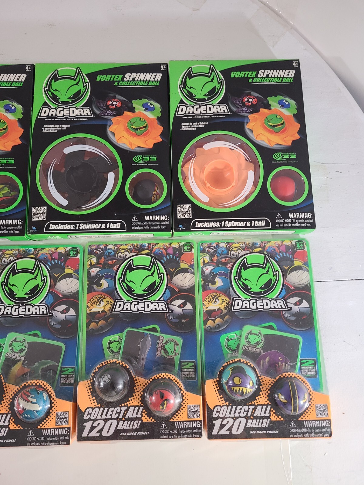 Dagedar 11 Lot of Cards, Balls, Vortex Spinner, all Brand New and ...