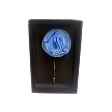 New Men's Suit brooch chest Rose flower lapel pin formal wedding prom Light Blue