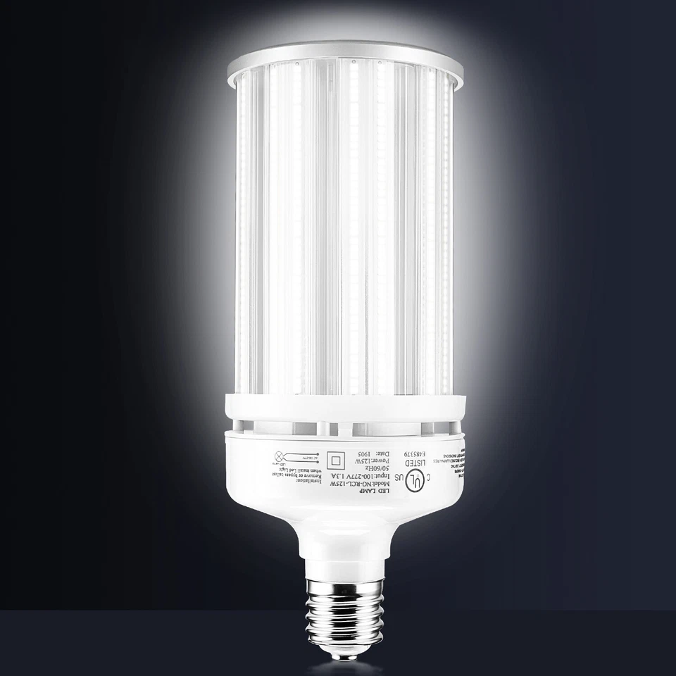 125W 6000K E39 LED Corn Cob Bulb Light Warehouse Garage High Bay Commercial Lamp - Image 2 of 4