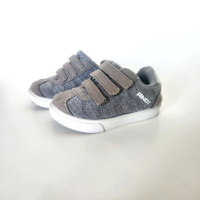 AND1 Toddler Boys Size 3 Shoes Gray Triple Strap Hook and loop Padded Low Top