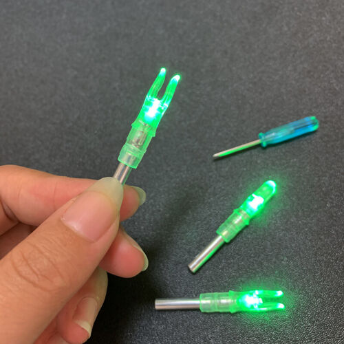 Nocks Hunting Archery Arrow Bowstring Activated 6.2mm Lighted 2/5/10 Glow PC LED - Picture 3 of 18