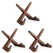 Wooden Plate Stand for Display 3 Pack 6.5 Inch Ideal for Decorative Items