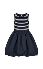 Girl's Stylish And Attractive Navy Striped Bubble Hem Dress for year 8