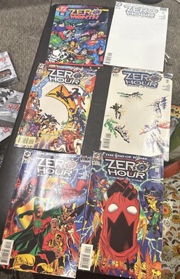 ZERO HOUR #0,1,2,3,4 + Promo Sampler set/lot  1994 DC - Dan Jurgens JLA
