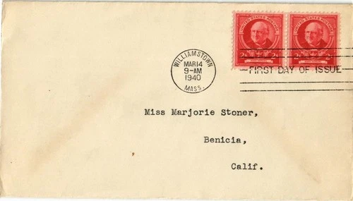 Dr Jim Stamps 2c Mark Hopkins Pair Scott 870 First Day Cover