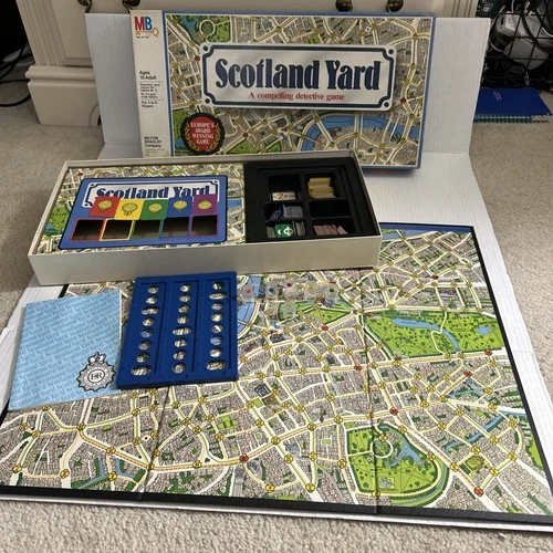 Vintage 1985 Milton Bradley Scotland Yard Board Game 100% Complete CIB
