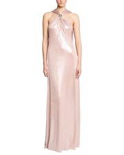 Halston Sofie Metallic Jersey Gown Women's