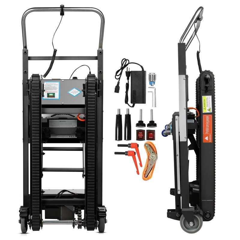 Electric Stair Climbing Dolly 1250W Electric Stair Climbing Hand Truck 900lb BLK
