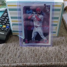 Topps 2025 Update Series Rookie Matthew Lugo US314 Angels Baseball Card. rookie card picture