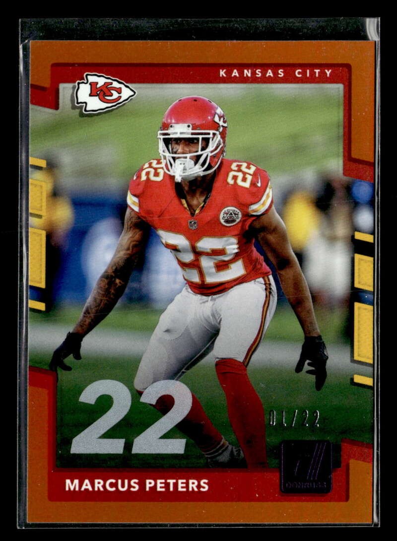 2017 Donruss Marcus Peters #222 Jersey Number /22 Kansas City Chiefs VC1892