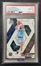 2024 MOSAIC NORMAN POWELL WHITE SPARKLE PRIZM CLIPPERS PSA 10