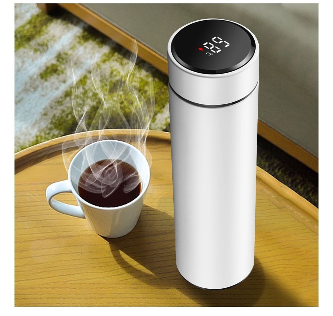 Car Portable Tea Coffee Vacuum Thermoses Cup,Insulated Water Bottle (White)