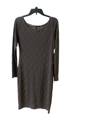 AGGI designer dress gray texture print sz 42 US large