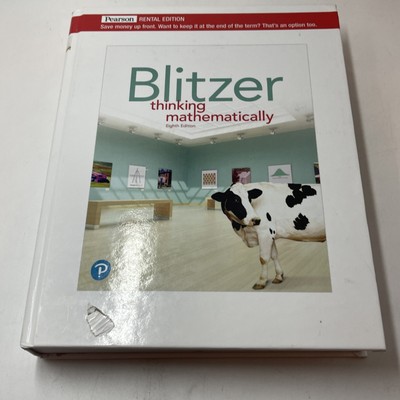 RENTAL EDITION THINKING MATHEMATICALLY HARDCOVER 8th EDITION Dinged