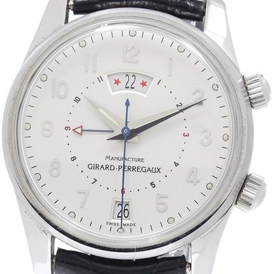GIRARD PERREGAUX Traveler II 4940 GMT date Silver Dial Automatic Men's_945661