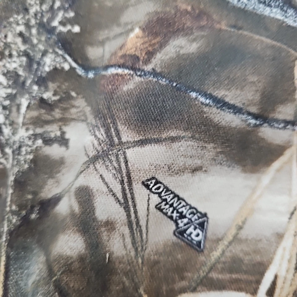 Cabela's Outdoor Hunting 2XL Advantage Max-4 HD Camo Waterfowl Heavy Denim Shirt - Image 4 of 4