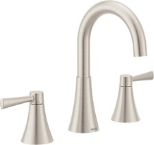 Moen 84023SRN Ronan 2-Handle Widespread Modern Faucet Spot Resist Brushed Nickel