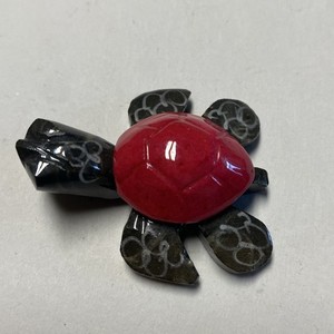 Unique Hand Carved Marble Stone Pink Sea Turtle Figurine Carving 1.75" X 1.5”
