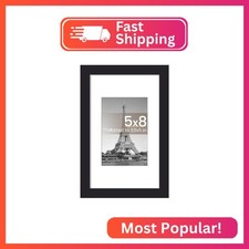 upsimples 5x8 Picture Frame, Wall Decor Photo Frames, Black 1 Pack