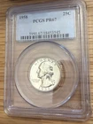 1958 Washington Proof Silver Quarter 25C SILVER PCGS PR 67 Collectable Slab