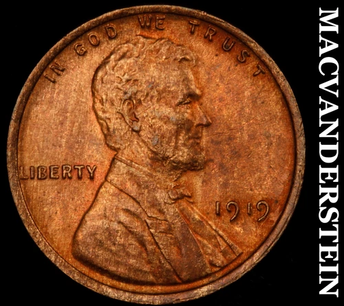 1919 Lincoln Wheat Cent- Brilliant Uncirculated Luster No Reserve #J2833