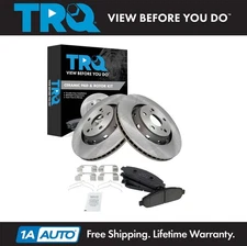 TRQ Front Brake Pad & Rotor Kit Brake Rotor For 2009-2015 Toyota Venza