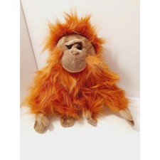 ZSL Orangutan Fluffy Soft Toy Stuffed Animal 11" Brown Excellent Condition V43