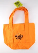 New 2025 Trader Joe's Mini Trick Treat Canvas Tote Bag - Orange Bag