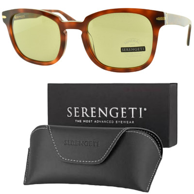 NEW! SERENGETI ETHAN SS575006-S 52-22-145 Havana Square Full Rim Mens Sunglasses