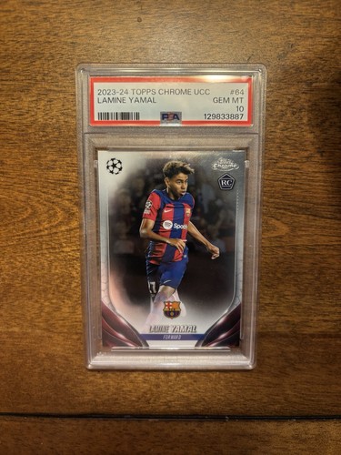 2023-2024 Topps Chrome UEFA Club Competitions Lamine Yamal #64 Psa 10
