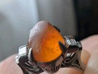 Platinum Orange Opal Diamond Ring 2.73 TCW — photo 7