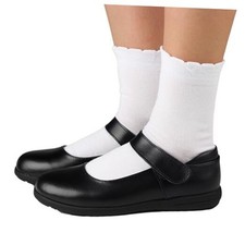 Girls White Dressy Textured Short Socks Scallop Small Scallop Top White 5 Pack