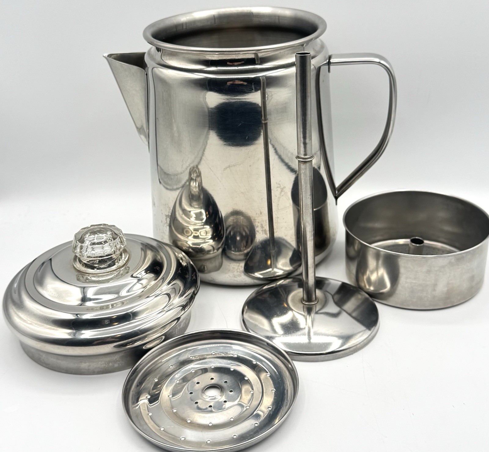 Coleman Stainless Steel 12 Cup Coffee Pot Percolator Stove T