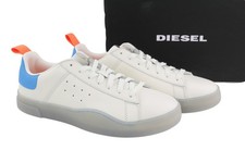 Diesel S-Clever Low Men's Sneakers EU45 White Leather Laced Almond Toe 140