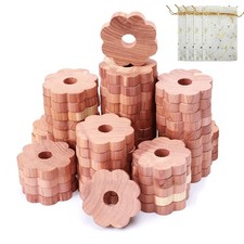 Homode Cedar Rings for Clothes Storage, 48 Pcs Cedar Blocks Cedar Chips for C...