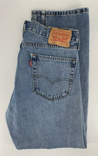 Levis 505 Jeans Mens 34x30 Blue Straight Leg ...