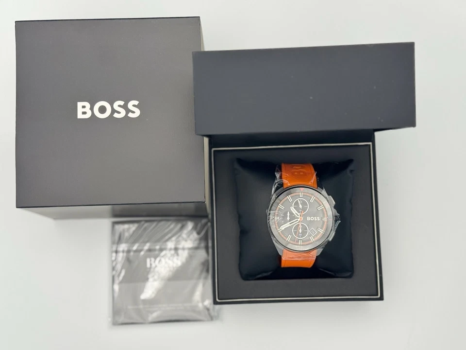 HUGO BOSS Volane Analog Black Dial Orange Strap Men's Watch HB1513957 - image 3 of 4