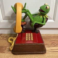 Vintage Kermit The Frog 1983 Novelty Telephone Decor Jim Henson Untested