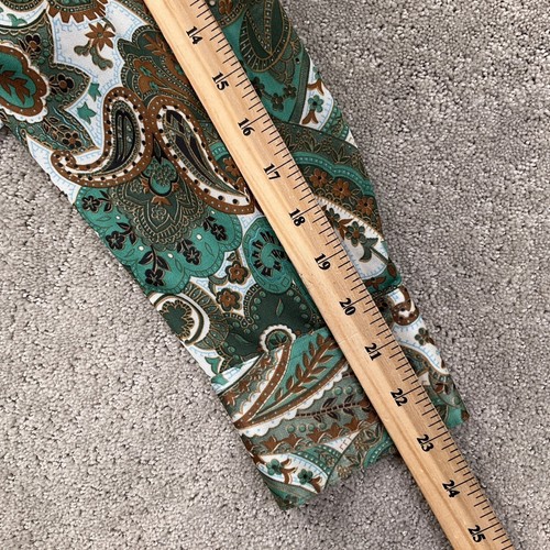 Vintage Joel California Shirt Men Medium Green Paisley Dagger Disco Retro - Picture 7 of 10