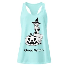 Good Witch Halloween graphic racerback tank top Multiple Sizes And Colors