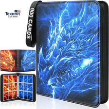 9-Pocket Trading Card Binder with 50 Removable Sleeves   Holds 900 Cards, Premiu