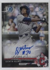 2017 Bowman Draft Chrome Pick Black Refractor 71/75 Quentin Holmes Auto 13iq