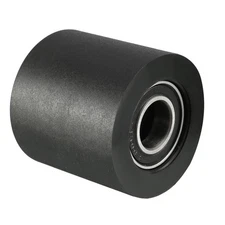 Roller Idler Bearing Pulley Sliding Conveyor Wheel Black 10mmx30mmx30mm