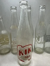 Vintage KIK Glass Soda Bottle 12oz ACL No Chips Or Cracks