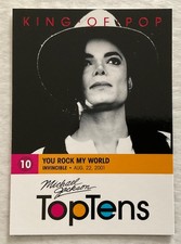2011 MICHAEL JACKSON PANINI KING OF POP TOP TENS-YOU ROCK MY WORLD CARD #177