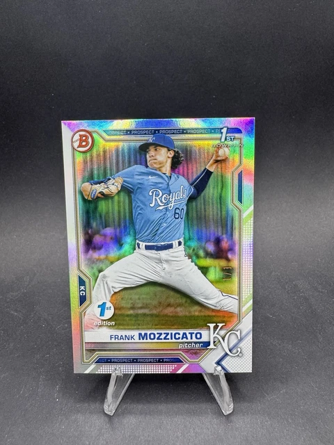 2021 Bowman Draft 1st Edition Frank Mozzicato BD-95 1st RAINBOW FOIL 1/1
