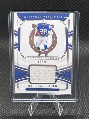 National Treasures Franchise Treasures Marshall Faulk FT-MF /99 Colts game-worn